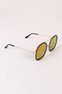 Double Bridge Round Mirrored Sunglasses - NoveltyOne