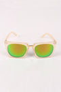 Geometric-Shape Plastic Frame Mirrored Sunglasses - NoveltyOne