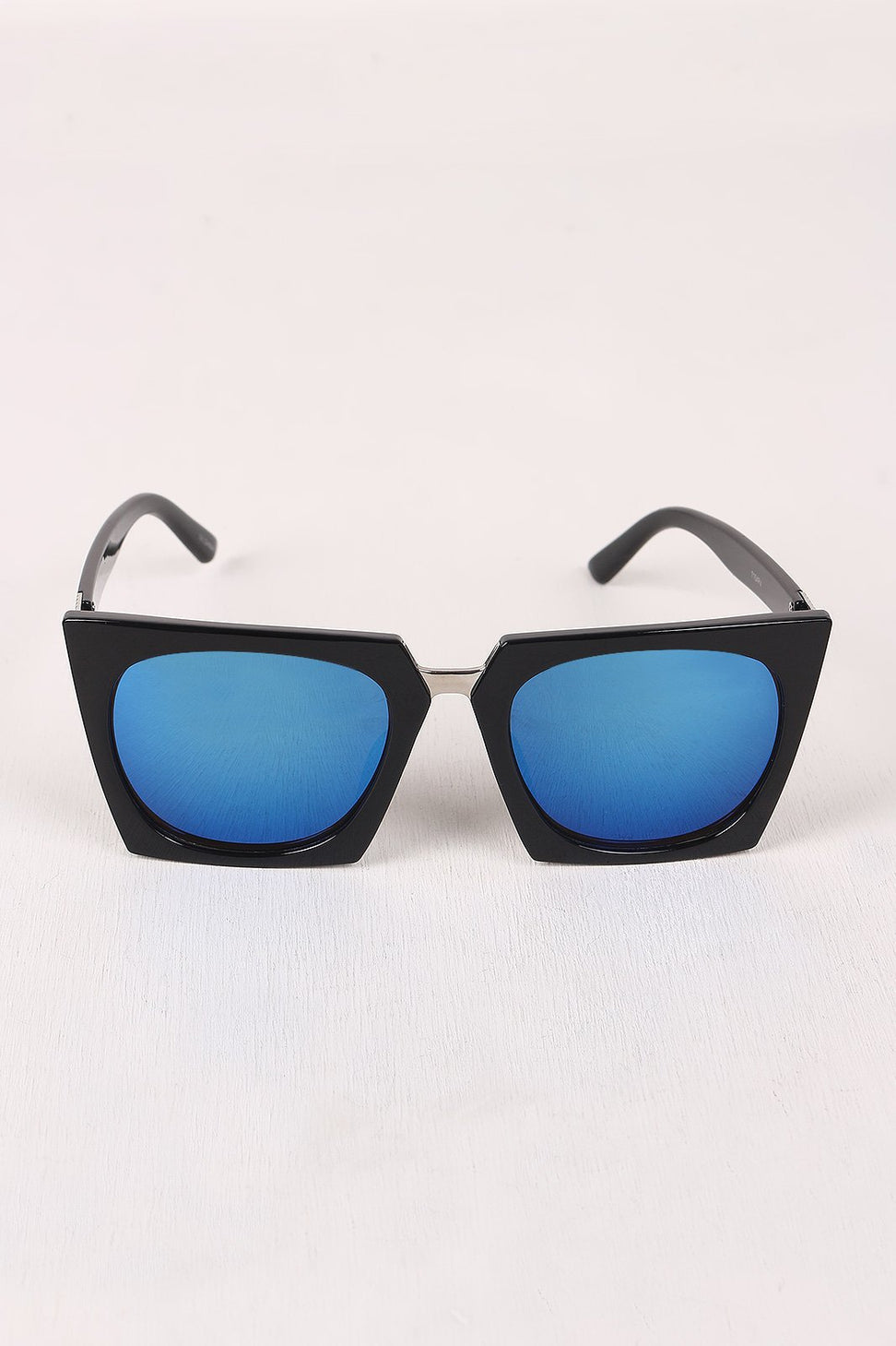 Geometric-Shape Plastic Frame Mirrored Sunglasses - NoveltyOne