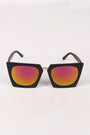 Geometric-Shape Plastic Frame Mirrored Sunglasses - NoveltyOne