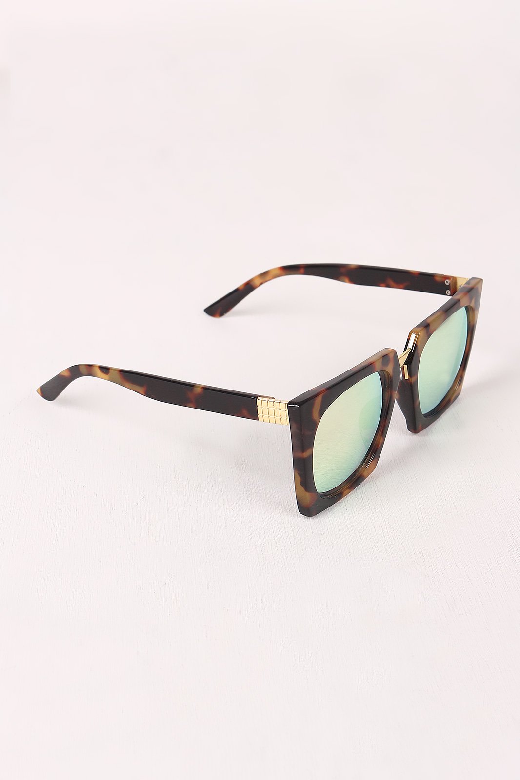 Geometric-Shape Plastic Frame Mirrored Sunglasses - NoveltyOne