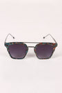 Plastic Frame Double Bridge Cat Eye Sunglasses