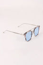 Plastic Frame Double Bridge Cat Eye Sunglasses
