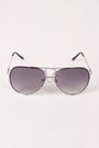 Wire Frame Gradient Aviator Sunglasses