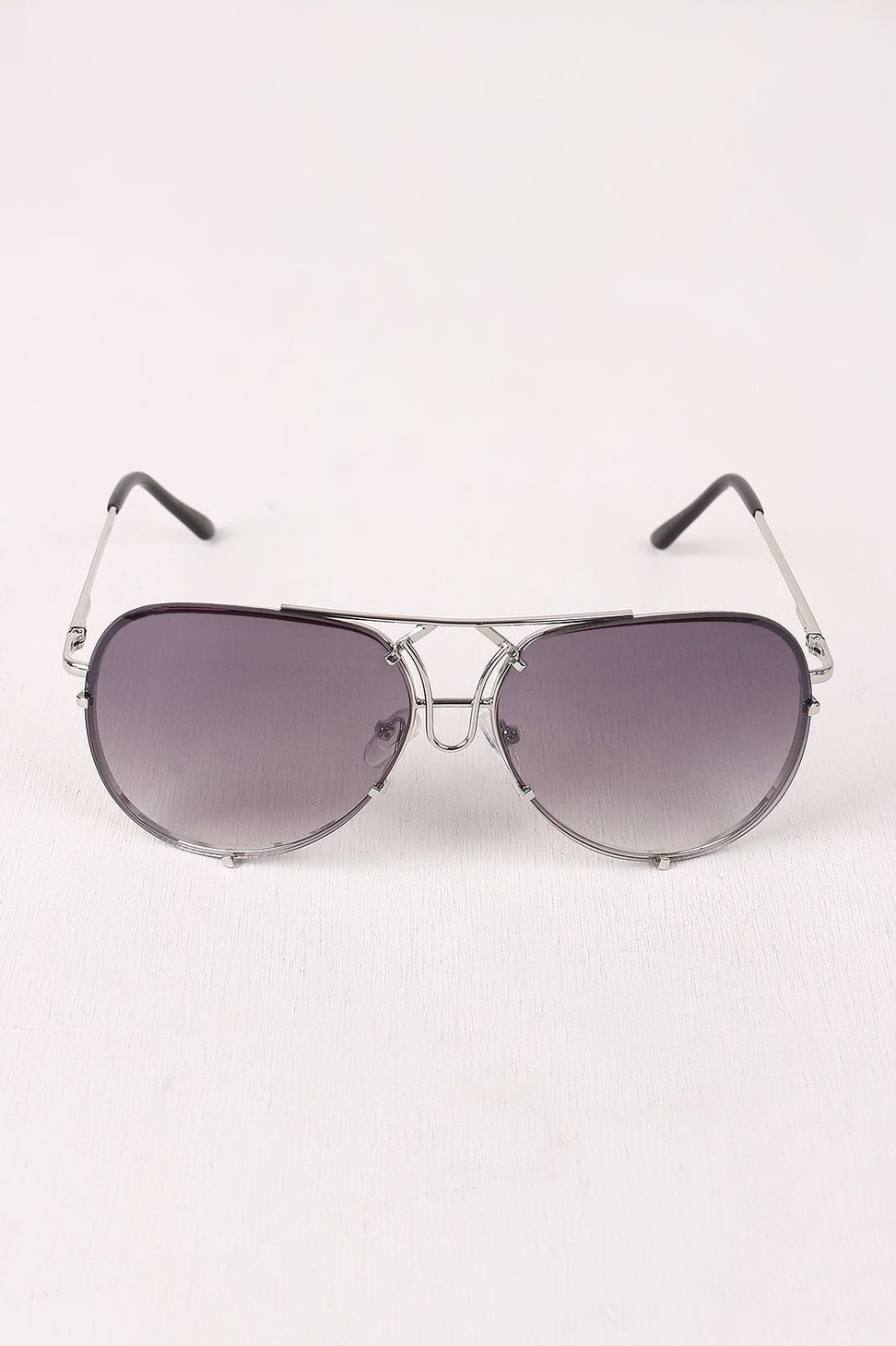 Wire Frame Gradient Aviator Sunglasses