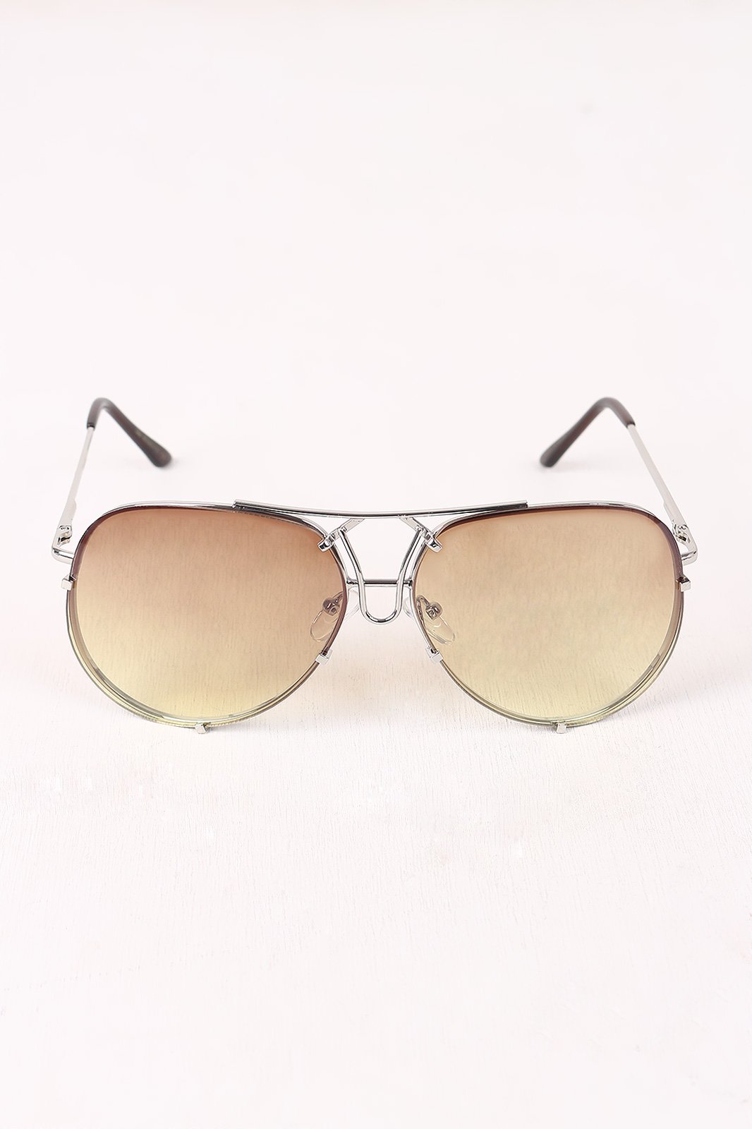 Wire Frame Gradient Aviator Sunglasses