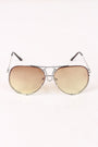 Wire Frame Gradient Aviator Sunglasses