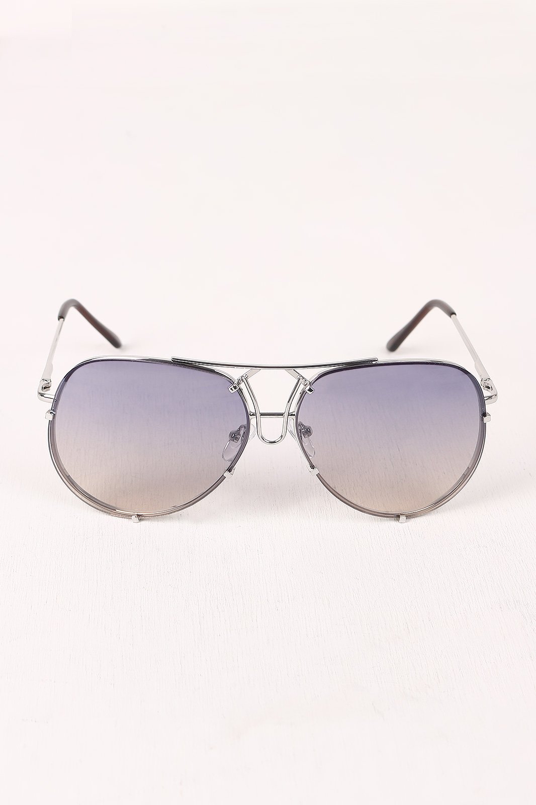 Wire Frame Gradient Aviator Sunglasses