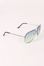 Wire Frame Gradient Aviator Sunglasses