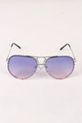 Wire Frame Gradient Aviator Sunglasses