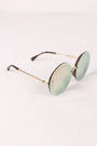 Rimless Round Mirrored Sunglasses