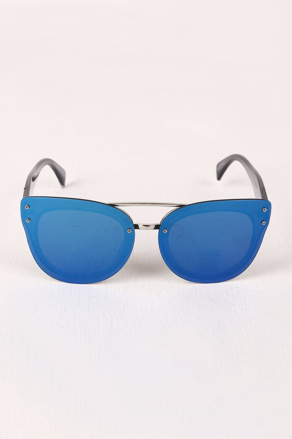 Rimless Mirrored Butterfly Sunglasses