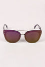 Rimless Mirrored Butterfly Sunglasses