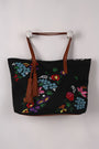 Embroidered Floral Reversible Tribal Tote Bag