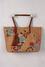 Embroidered Floral Reversible Tribal Tote Bag