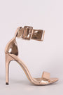 Liliana Patent Ankle Cuff Open Toe Stiletto Heel
