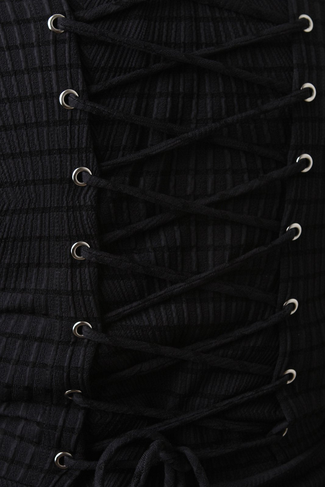 Textured Corset Back Midi Dress