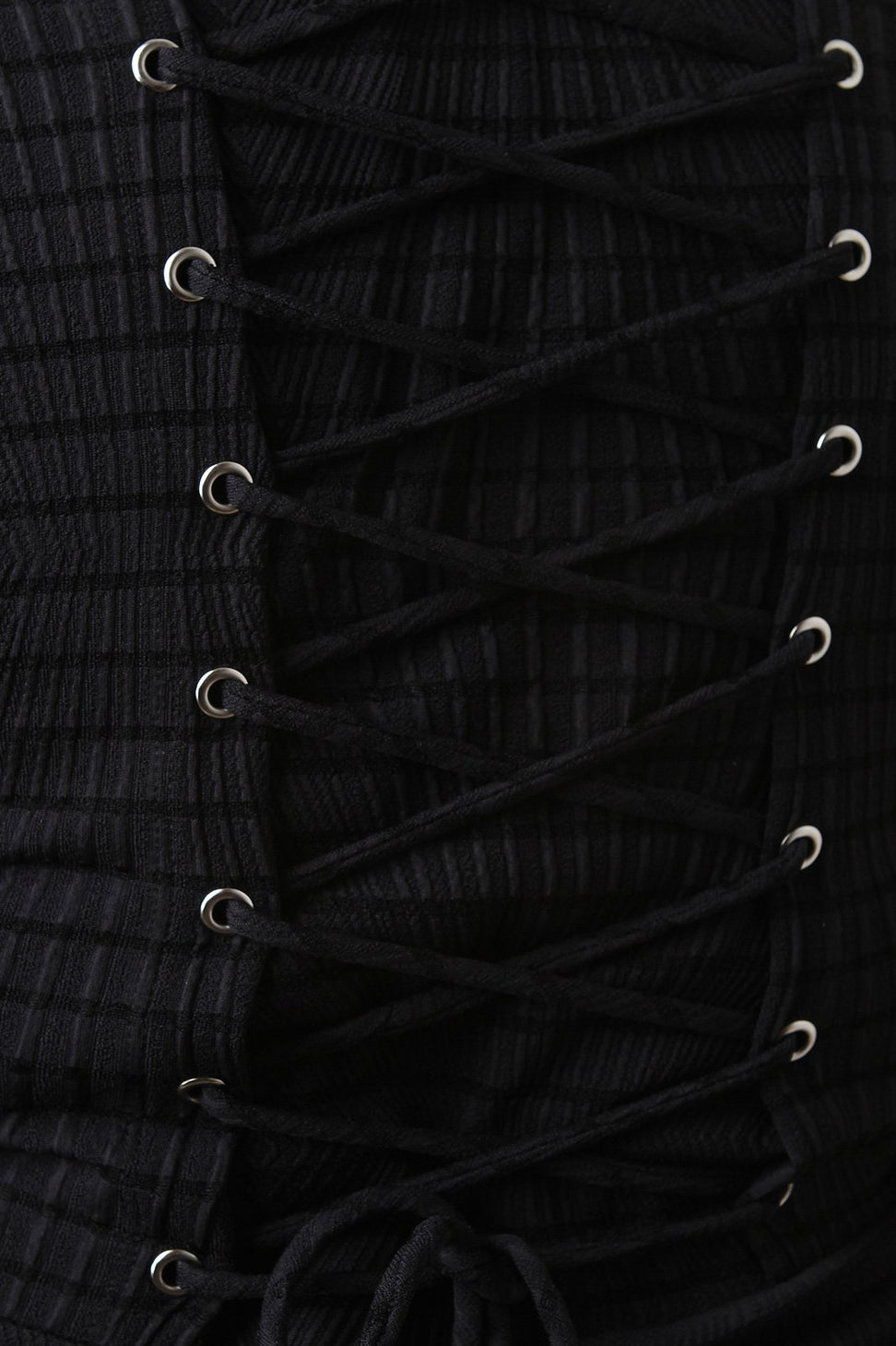 Textured Corset Back Midi Dress