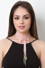 Leaf Tassel Chiffon Wrap Choker