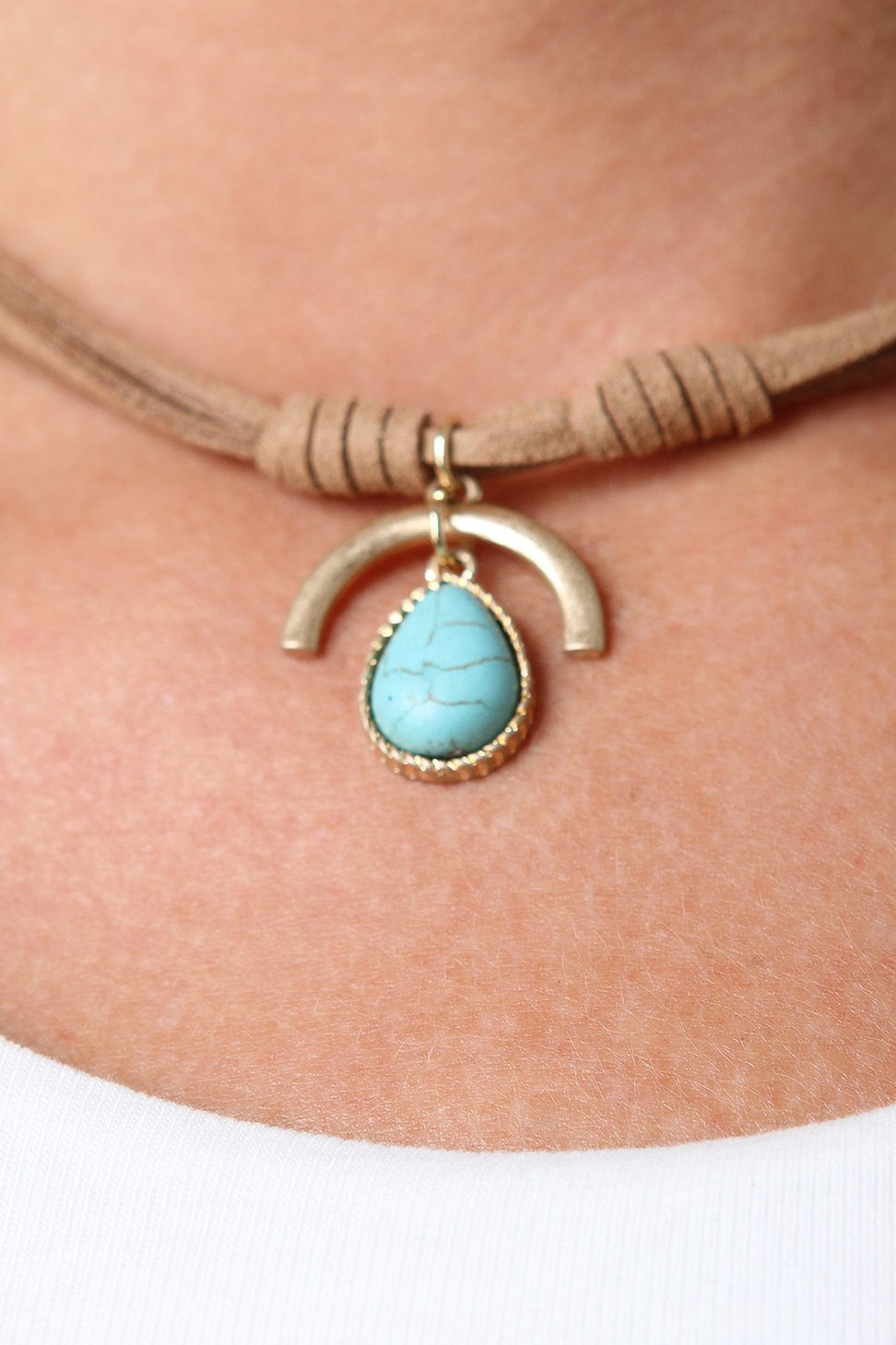 Faux Stone Choker Necklace Set - NoveltyOne