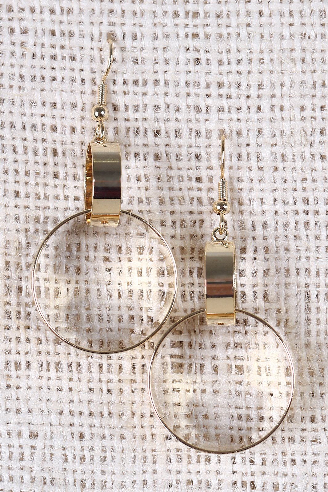 Interlocked Circular Dangle Earrings