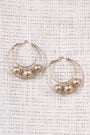 Double Hoop Pearl Earrings - NoveltyOne