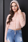 Fishnet Mesh Crop Hoodie - NoveltyOne