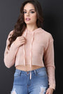 Fishnet Mesh Crop Hoodie - NoveltyOne