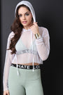 Fishnet Mesh Crop Hoodie - NoveltyOne