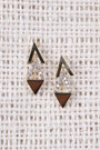 Rhinestone Open Triangle Earring