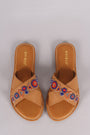 Bamboo Beadwork Crisscross Slide Sandal