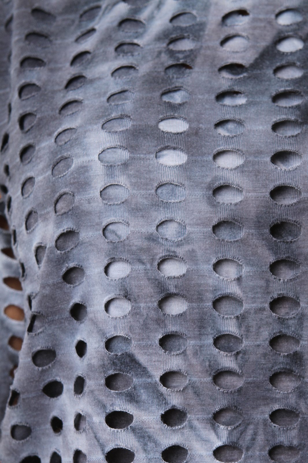 Tie Dye Distressed Holes Hooded Crop Top