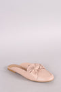 Bamboo Knotted Bow Slip On Mule Loafer