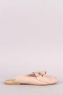Bamboo Knotted Bow Slip On Mule Loafer