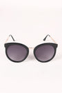 Oversized Metallic Accent Mirrored Sunglasses