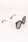 Oversized Metallic Accent Mirrored Sunglasses