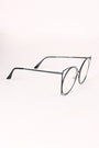 Oversized Clear Lens Open Wire Framed Glasses