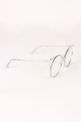 Oversized Clear Lens Open Wire Framed Glasses