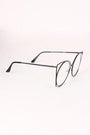 Oversized Clear Lens Open Wire Framed Glasses