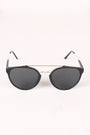 Retro Double Bridge Round Lens Sunglasses
