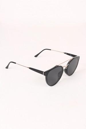 Retro Double Bridge Round Lens Sunglasses