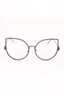 Oversized Clear Lense Cat Eye Glasses