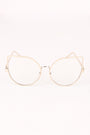 Oversized Clear Lense Cat Eye Glasses