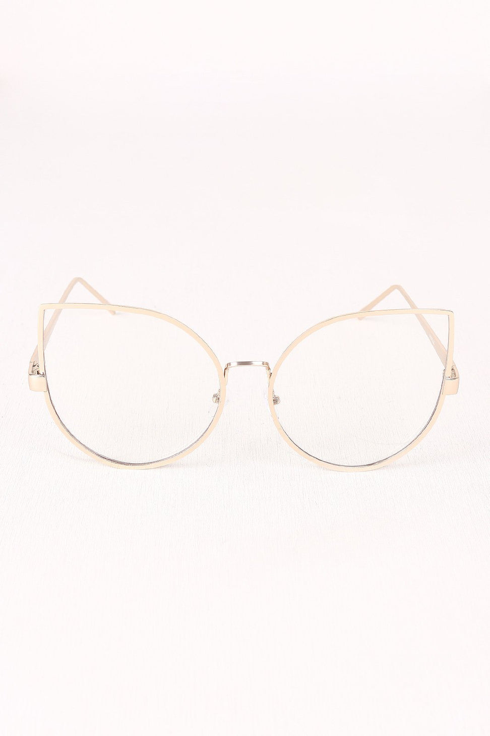 Oversized Clear Lense Cat Eye Glasses