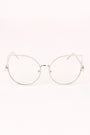 Oversized Clear Lense Cat Eye Glasses