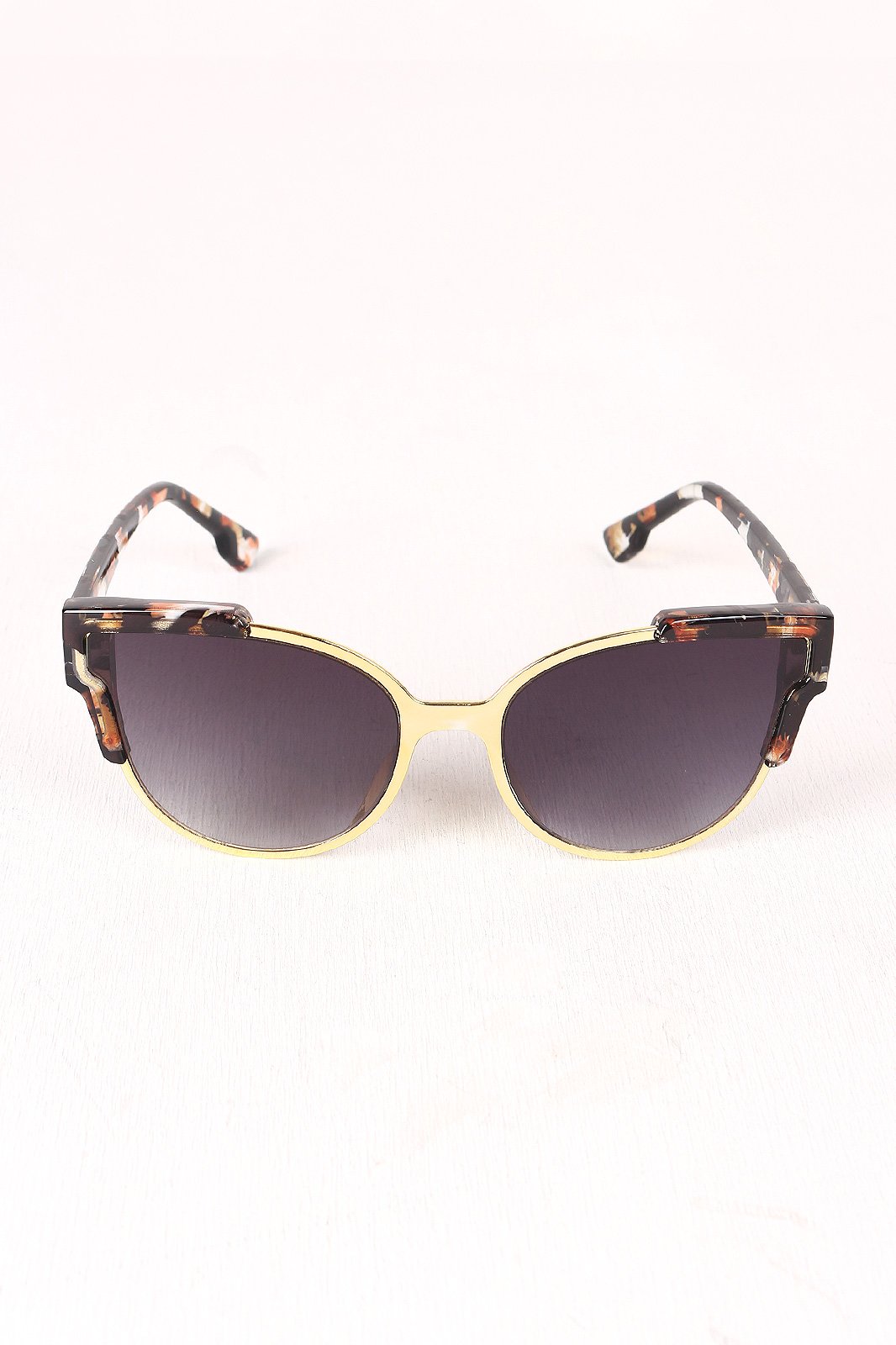 Tinted Retro Clubmaster Sunglasses