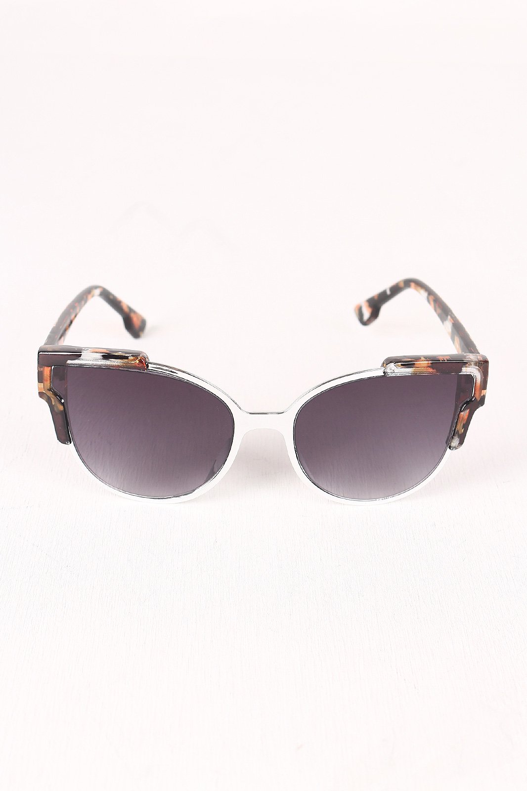 Tinted Retro Clubmaster Sunglasses