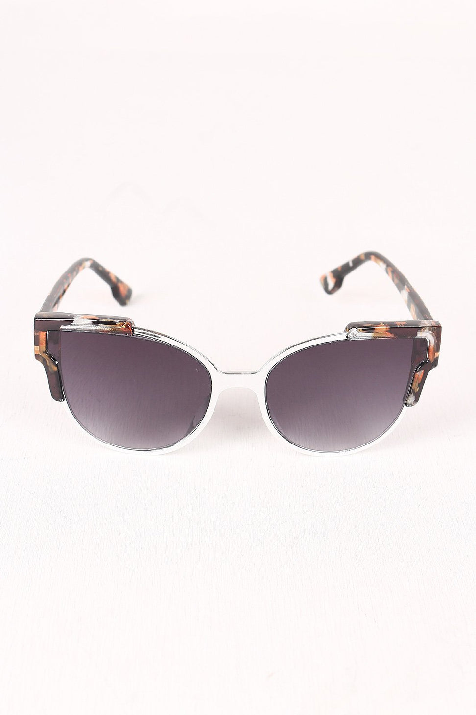 Tinted Retro Clubmaster Sunglasses
