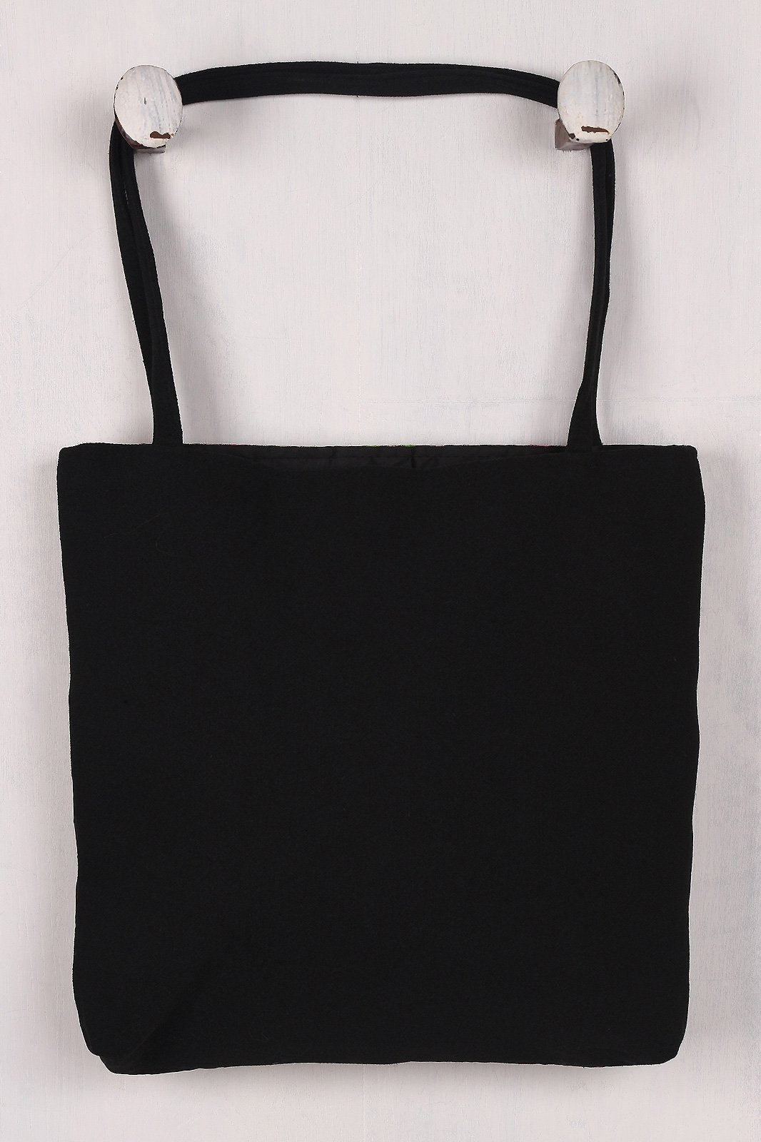 Floral Embroidery Canvas Tote Bag - NoveltyOne