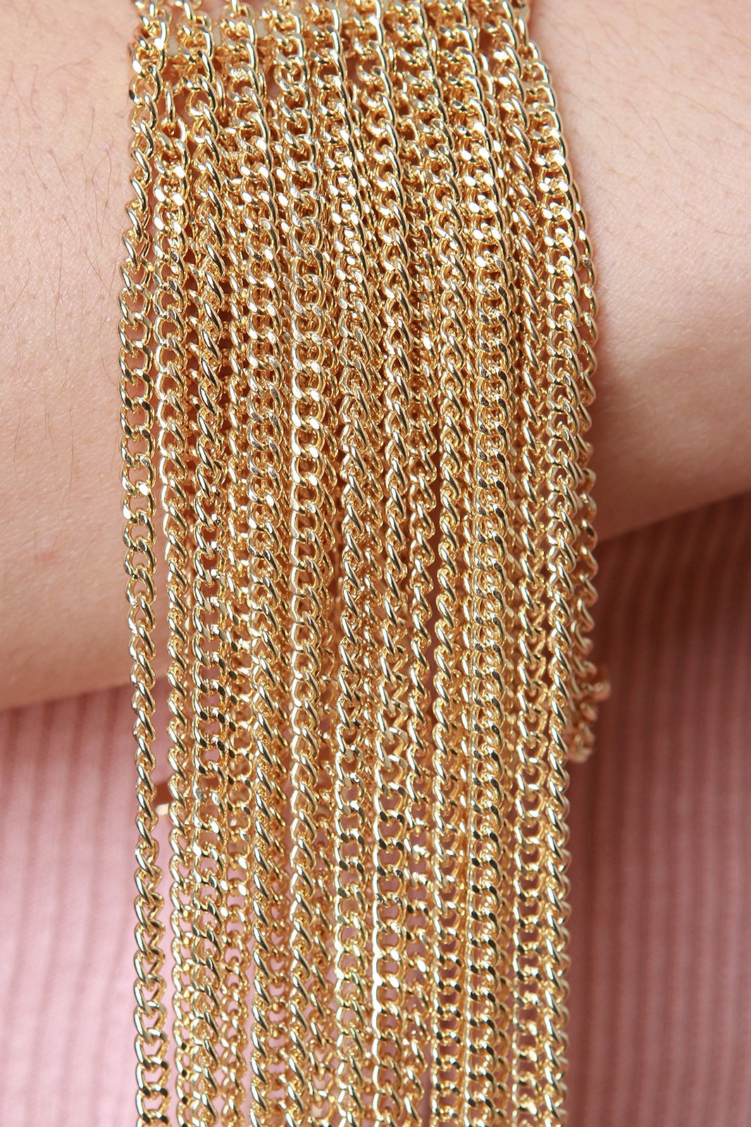 Curb Chain Fringe Bracelet